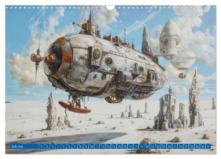 Produktbild: Steampunk Luftschiffe mit einer surrealen Note (Wandkalender 2026 DIN A3 quer), CALVENDO Monatskalender