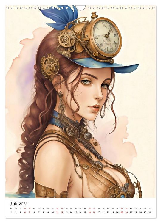 Produktbild: Steam-Punk-Girls - Eine charmante und sympathische Subkultur (Wandkalender 2026 DIN A3 hoch), CALVENDO Monatskalender