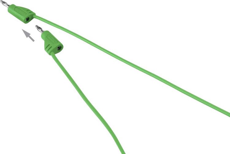 Produktbild: VOLTCRAFT MSB-200 Messleitung Lamellenstecker 2mm Lamellenstecker 2mm 0.60m Gr&uuml;n 1St.