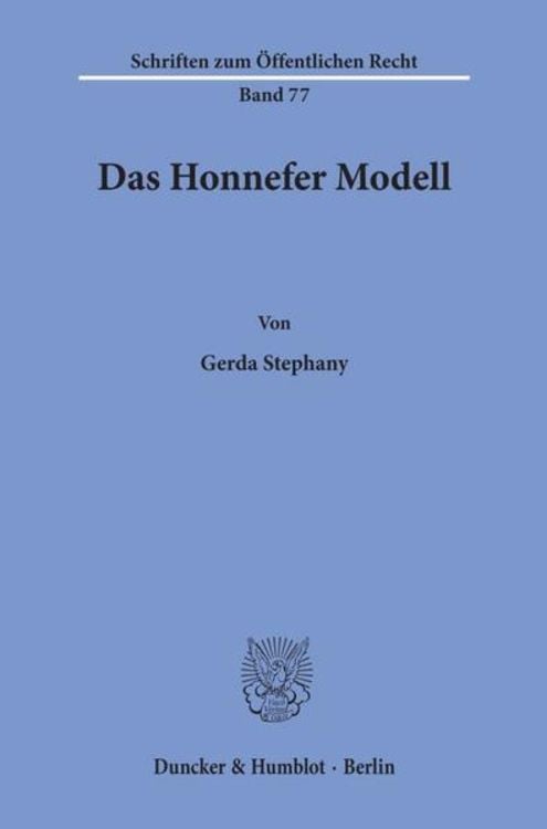 Produktbild: Das Honnefer Modell.