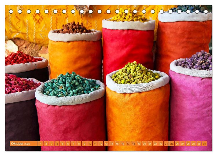 Produktbild: Marokkos Farben (Tischkalender 2026 DIN A5 quer), CALVENDO Monatskalender