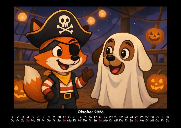 Produktbild: Finn & Wuff auf Kreuzfahrt 2026 Fotokalender DIN A3