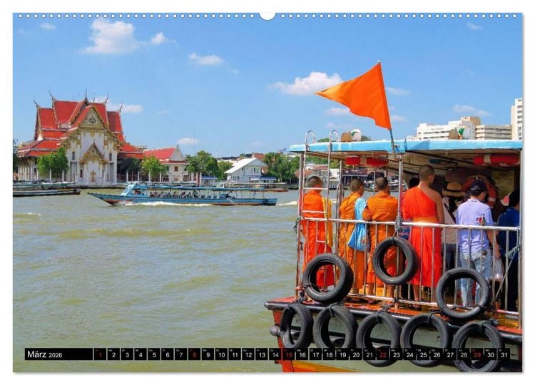 Produktbild: Bangkok: West trifft Fernost (Wandkalender 2026 DIN A2 quer), CALVENDO Monatskalender
