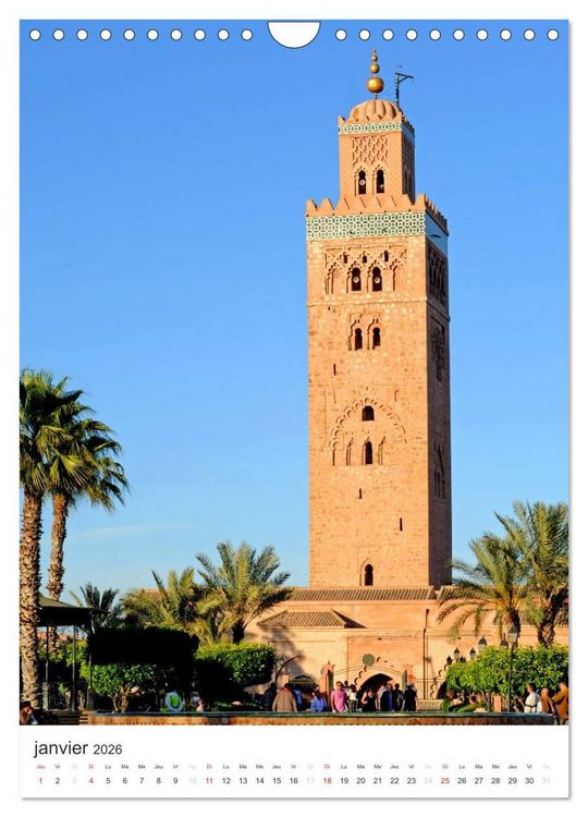 Produktbild: Couleurs Marrakech (Calendrier mural 2026 DIN A4 horizontal), CALVENDO calendrier mensuel