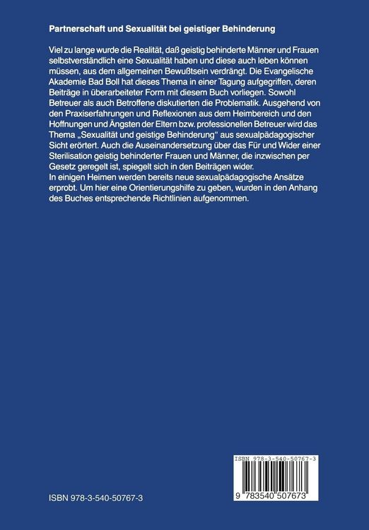 Produktbild: Partnerschaft und Sexualit&auml;t bei geistiger Behinderung