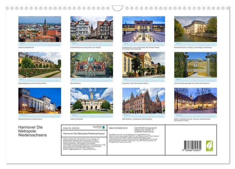 Produktbild: Hannover Die Metropole Niedersachsens (Wandkalender 2027 DIN A3 quer), CALVENDO Monatskalender