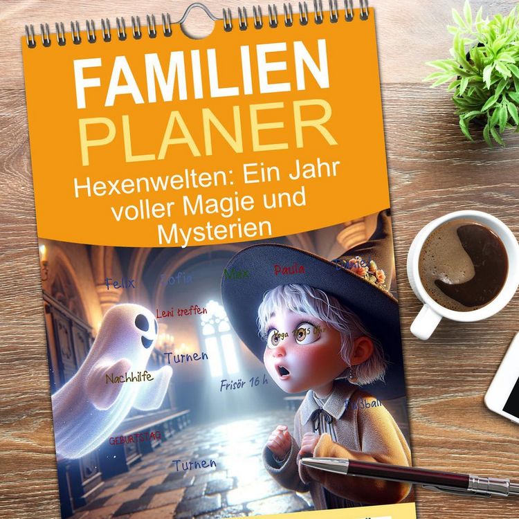 Produktbild: Familienplaner 2026 - Hexenwelten: Ein Jahr voller Magie und Mysterien mit 5 Spalten (Wandkalender, 21 x 45 cm) CALVENDO