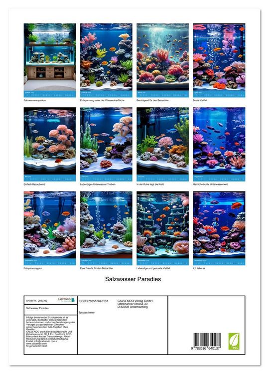 Produktbild: Salzwasser Paradies (Wandkalender 2026 DIN A3 hoch), CALVENDO Monatskalender