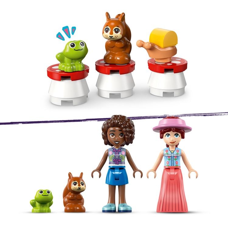 Produktbild: LEGO Friends 42690 Teeparty im Wald, Bauset mit 2 Spielfiguren, Frosch und Eichh&ouml;rnchen