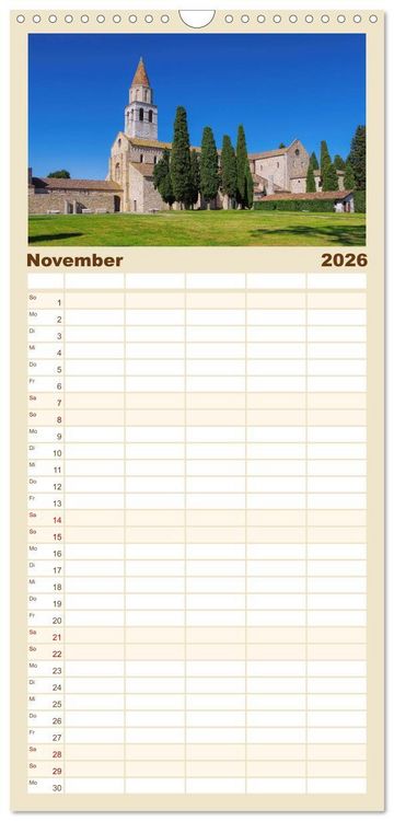Produktbild: Familienplaner 2026 - Friaul-Julisch Venetien - zwischen Alpen und Adria mit 5 Spalten (Wandkalender, 21 x 45 cm) CALVENDO