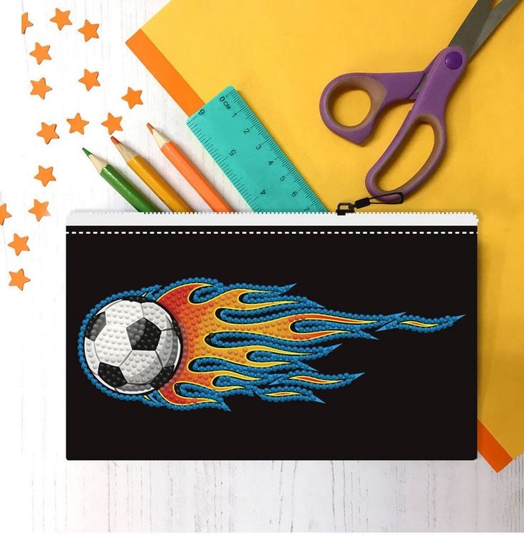 Produktbild: DOTZIES BY DIAMOND DOTZ - Diamond Painting Etui Fussball
