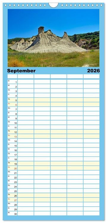 Produktbild: Familienplaner 2026 - Kretas Wilder Westen mit 5 Spalten (Wandkalender, 21 x 45 cm) CALVENDO