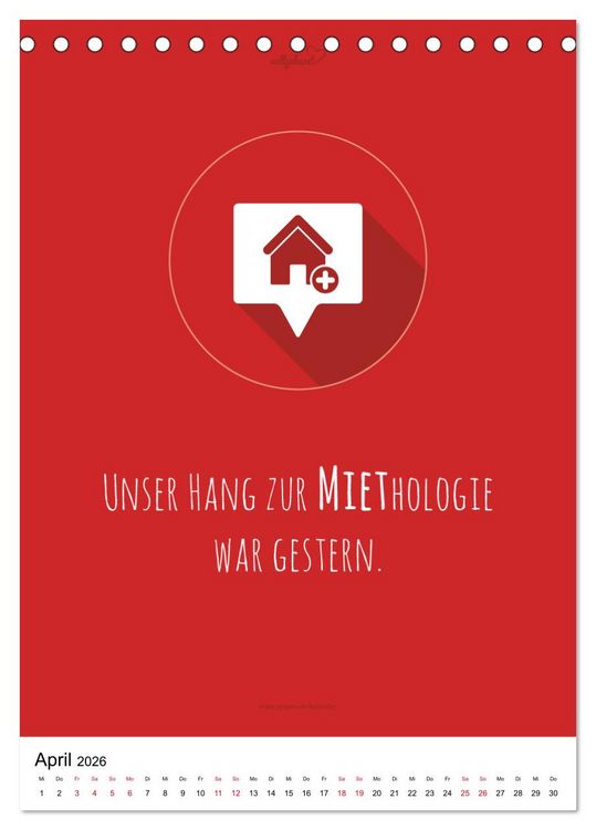 Produktbild: vollgeherzt: Der besondere Kalender f&uuml;r Bauherren mit motivierenden Hausbauzitaten (Tischkalender 2026 DIN A5 hoch), CALVENDO Monatskalender