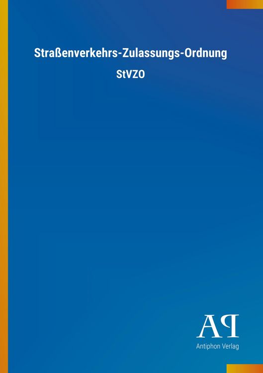 Produktbild: Stra&szlig;enverkehrs-Zulassungs-Ordnung