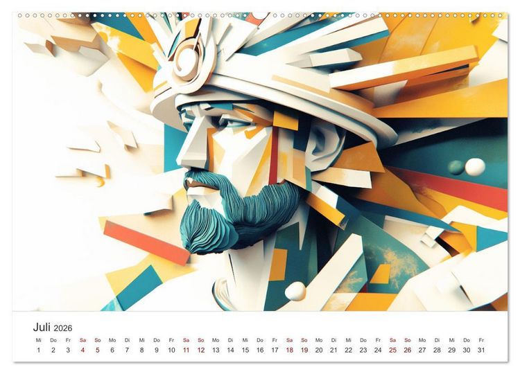 Produktbild: Die Farben des Origami (Wandkalender 2026 DIN A2 quer), CALVENDO Monatskalender