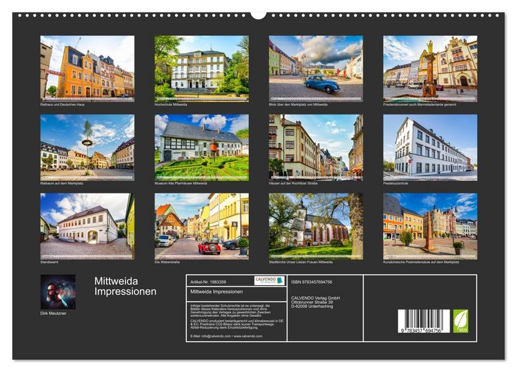 Produktbild: Mittweida Impressionen (hochwertiger Premium Wandkalender 2026 DIN A2 quer), Kunstdruck in Hochglanz