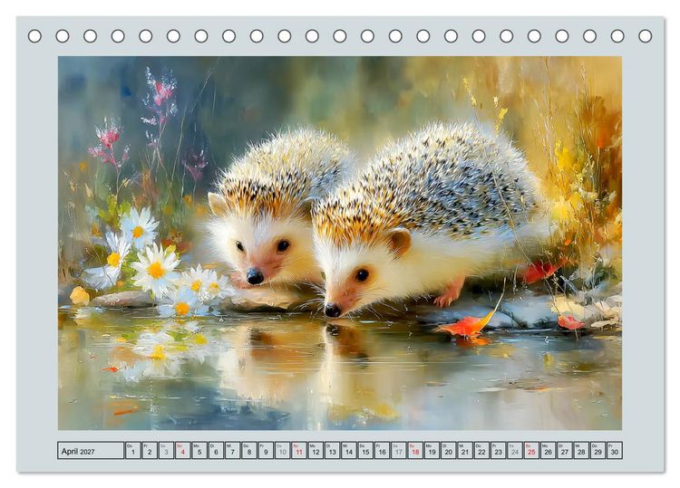 Produktbild: Igel. Kleine Gl&uuml;cksbringer im Garten (Tischkalender 2027 DIN A5 quer), CALVENDO Monatskalender