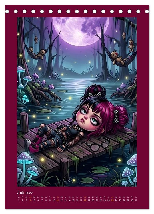Produktbild: Fabulous Dolls - Gothic-G&ouml;res Abenteuer (Tischkalender 2027 DIN A5 hoch), CALVENDO Monatskalender