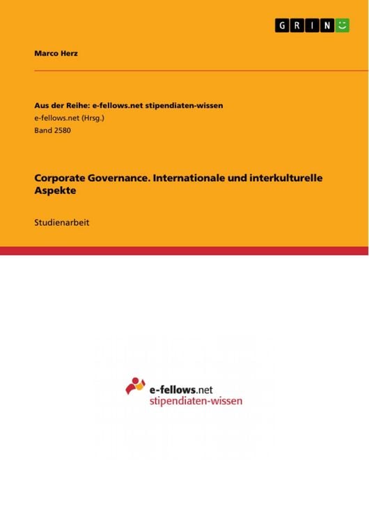 Produktbild: Corporate Governance. Internationale und interkulturelle Aspekte