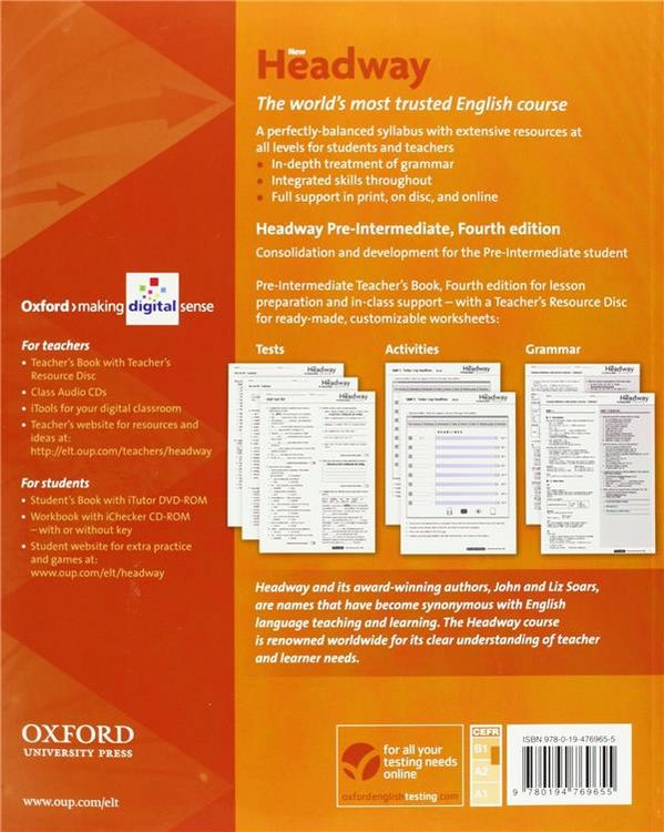 Produktbild: New Headway: Pre-intermed./Teacher's Book & Resource