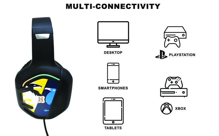 Produktbild: Harry Potter Kabel Gaming-Headset mit Licht und Mikrofon