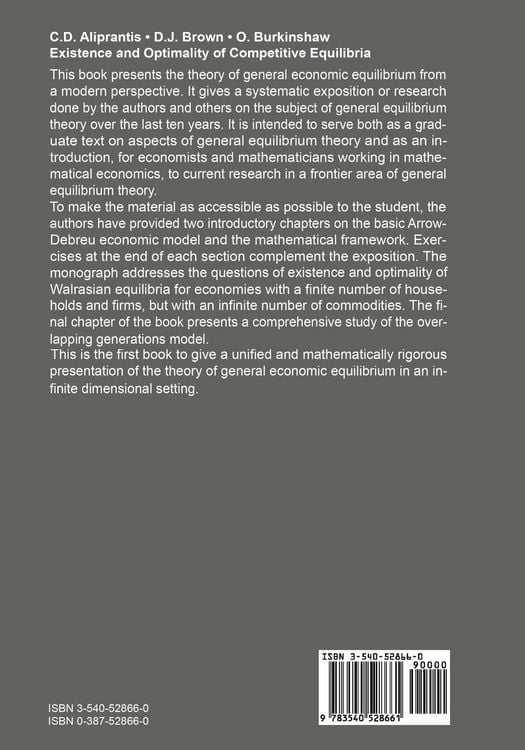 Produktbild: Existence and Optimality of Competitive Equilibria