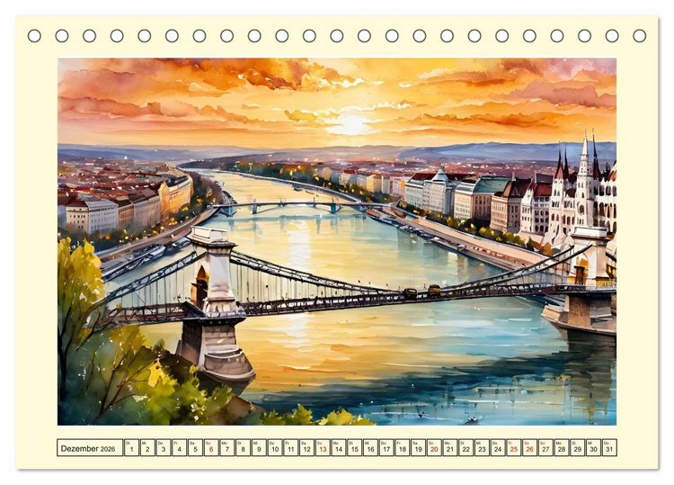 Produktbild: Reise durch Ungarn (Tischkalender 2026 DIN A5 quer), CALVENDO Monatskalender