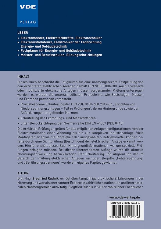 Produktbild: Erstpr&uuml;fung von elektrischen Anlagen