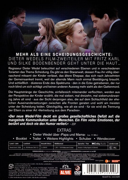 Produktbild: Papa und Mama - Der komplette Zweiteiler von Dieter Wedel (Fernsehjuwelen) [2 DVDs]