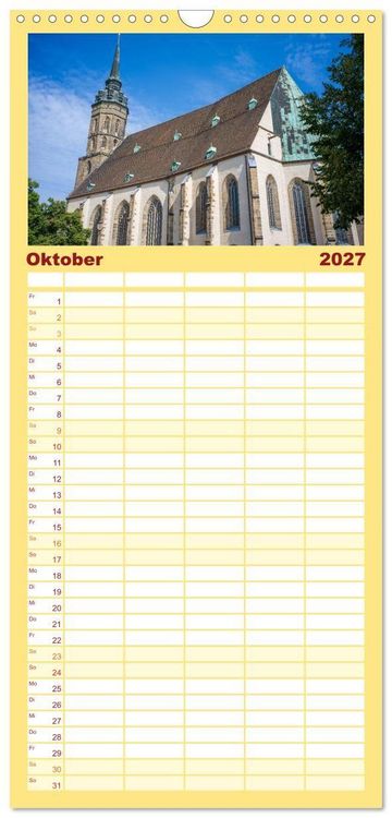 Produktbild: Familienplaner 2027 - Bautzen - Sorbisches Zentrum in der Oberlausitz mit 5 Spalten (Wandkalender, 21 x 45 cm) CALVENDO