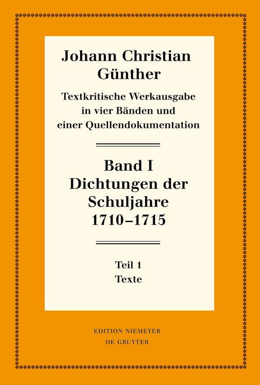 Produktbild: Dichtungen der Schuljahre 1710&ndash;1715