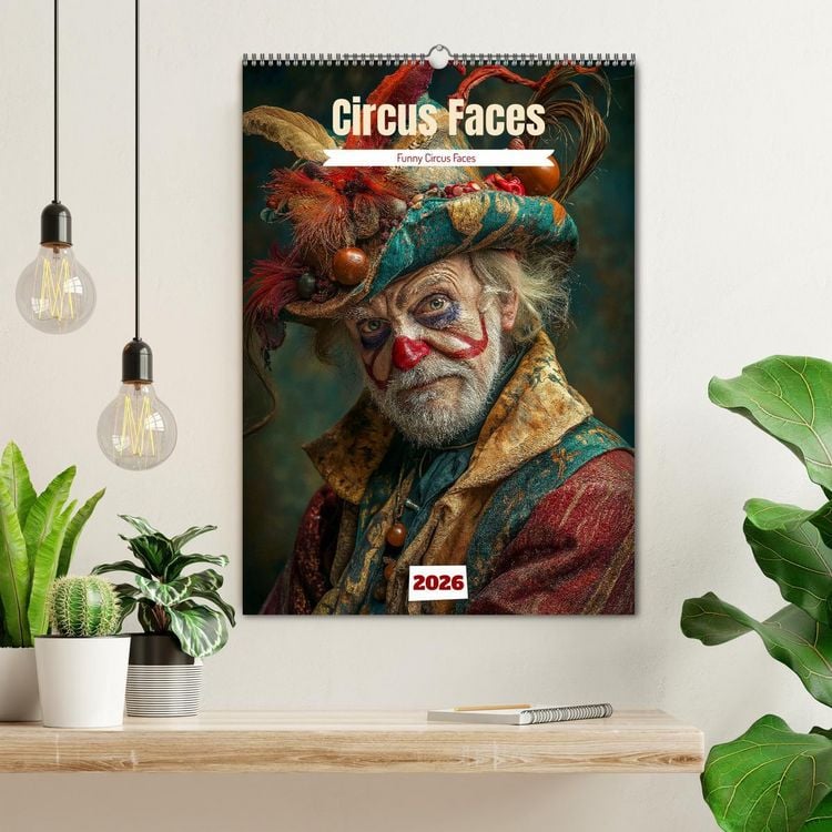 Produktbild: Circus Faces (Wall Calendar 2026 DIN A2 portrait), CALVENDO 12 Month Wall Calendar