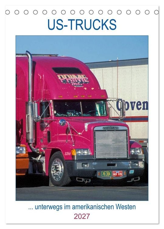 Produktbild: US-Trucks... unterwegs im amerikanischen Westen - Monatsplaner (Tischkalender 2027 DIN A5 hoch), CALVENDO Monatskalender