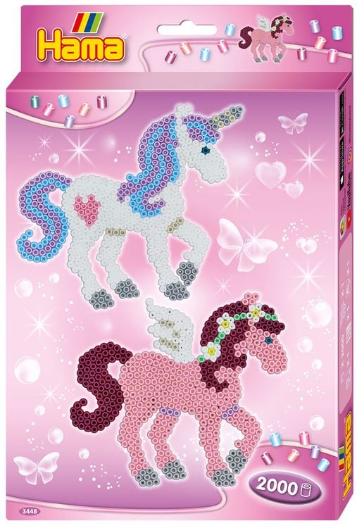 Produktbild: Hama 3448 - Kleine Geschenkpackung Traumpferde, B&uuml;gelperlen midi, 2000 St&uuml;ck