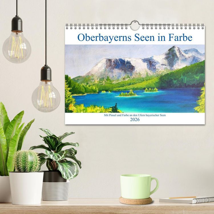 Produktbild: Oberbayerns Seen in Farbe - mit Pinsel und Farbe an den Ufern bayerischer Seen (Wandkalender 2026 DIN A4 quer), CALVENDO Monatskalender