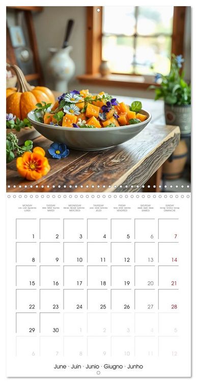Produktbild: Culinary pumpkin creations - With pumpkin dishes through the year (Wall Calendar 2026 12 &times; 12 Inch) CALVENDO 12 Month Wall Calendar