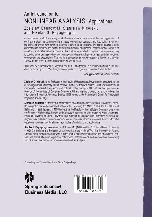 Produktbild: An Introduction to Nonlinear Analysis: Applications