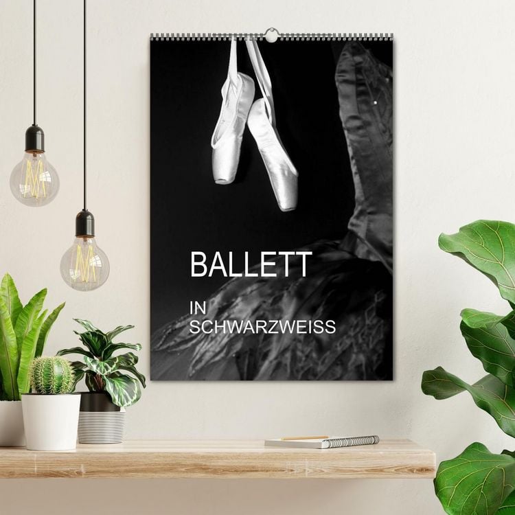 Produktbild: Ballett in Schwarzweiss (Wandkalender 2026 DIN A2 hoch), CALVENDO Monatskalender