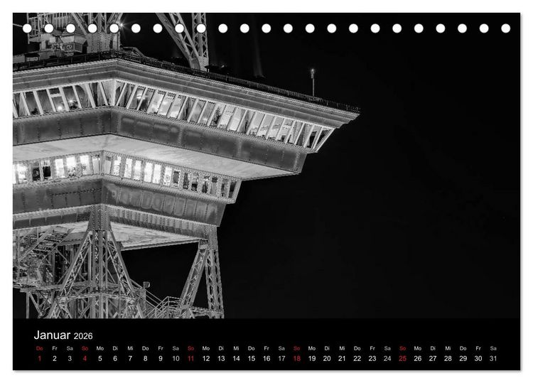 Produktbild: Berlin Monochrome (Tischkalender 2026 DIN A5 quer), CALVENDO Monatskalender