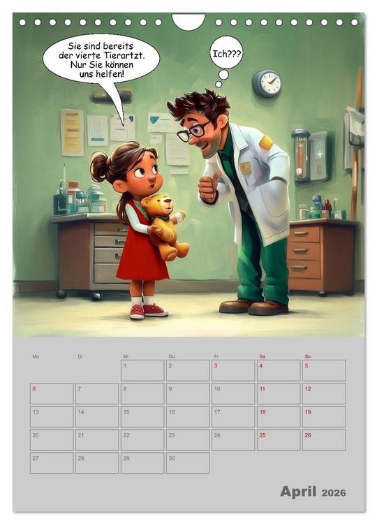 Produktbild: Ein Arzt f&uuml;r alle Felle (Wandkalender 2026 DIN A4 hoch), CALVENDO Monatskalender