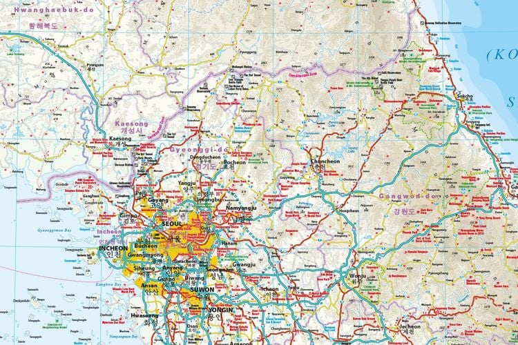 Produktbild: Reise Know-How Landkarte Korea, Nord und S&uuml;d (1:700.000)