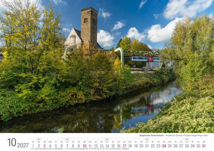 Produktbild: Wuppertaler Schwebebahn 2027 Bildkalender A3 Spiralbindung