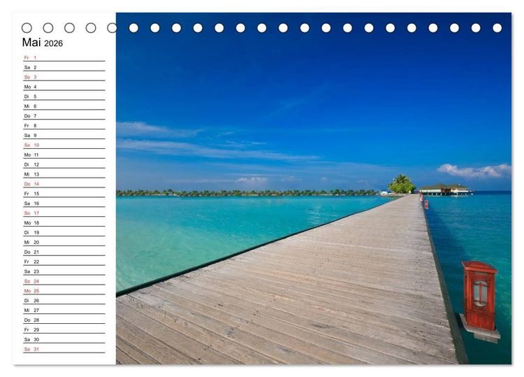 Produktbild: S&uuml;dsee-Inseln. Von Fidschi bis Bora Bora (Tischkalender 2026 DIN A5 quer), CALVENDO Monatskalender