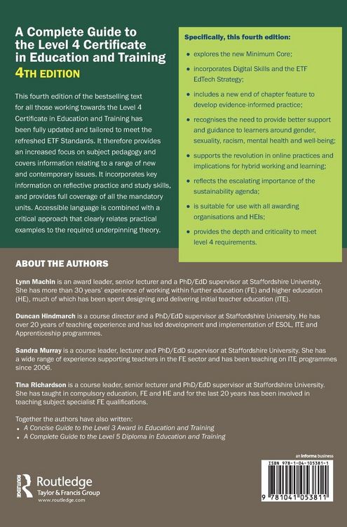 Produktbild: A Complete Guide to the Level 4 Certificate in Education and Training