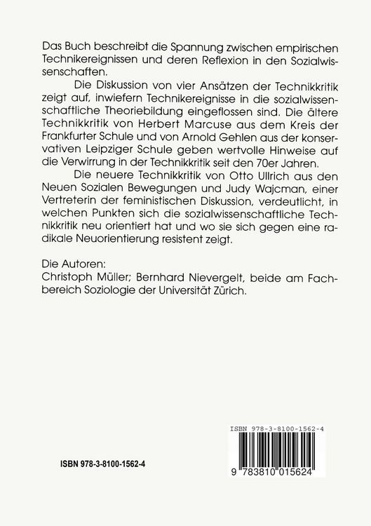 Produktbild: Technikkritik in der Moderne