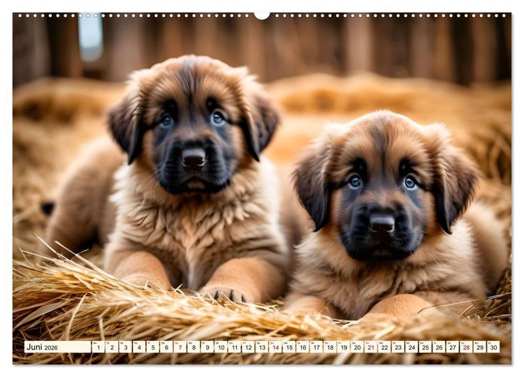 Produktbild: Leonberger - der zahme L&ouml;we (hochwertiger Premium Wandkalender 2026 DIN A2 quer), Kunstdruck in Hochglanz