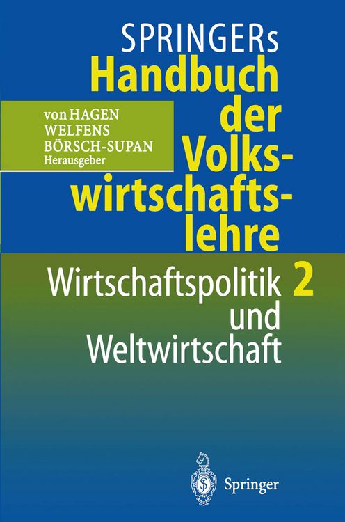 Produktbild: Springers Handbuch der Volkswirtschaftslehre 2
