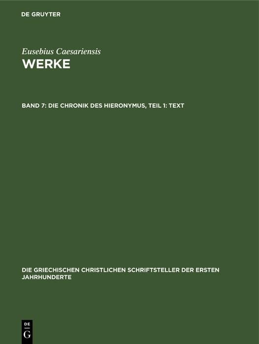 Produktbild: Die Chronik des Hieronymus, Teil 1: Text