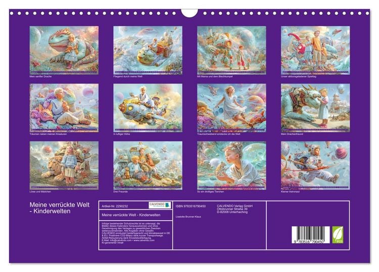 Produktbild: Meine verr&uuml;ckte Welt - Kinderwelten (Wandkalender 2027 DIN A3 quer), CALVENDO Monatskalender