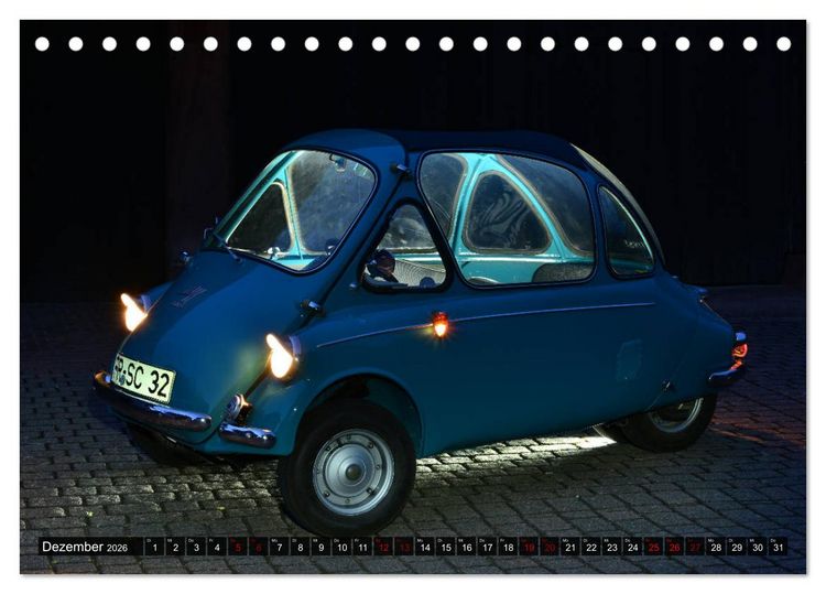 Produktbild: Historische Kleinwagen aus Deutschland (Tischkalender 2026 DIN A5 quer), CALVENDO Monatskalender